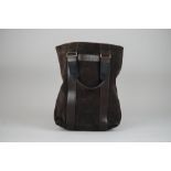 SALVATORE FERRAGAMO TOTE BAG SUEDE LEATHER BROWN