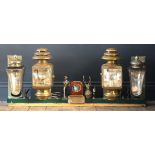 A vintage automobilia and item display, to include a Bentley forward sloping ‘flying B’ car