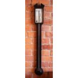 A Georgian mahogany stick barometer signed Gianna (probably L. Gianna of Shrewsbury), early 19th