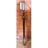 A Victorian mahogany ship's stick barometer by Stebbings of Southamton [sic], the silvered scale