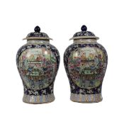 COPPIA DI POTICHE CON COPERCHIO