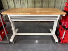 Husky 52in Adjustable Height 2 Drawer Work Table