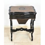 Horrix sewing table with inlay, 1850
