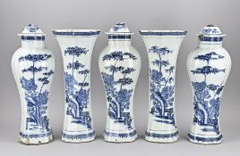 5-piece Chinese cabinet set, H 43 - 46 cm.