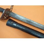 Victorian Jacobs rifle sword bayonet The very rare sword-bayonet for the double-barrel Jacobs rifle,
