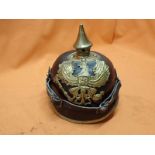 WW1 German Prussian M-1895 Pickelhaube helmet A good condition early WW1 Pickelhaube. No shrinkage