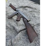 Deactivated U.S. WW2 Thompson M1A1 S.M.G. Good clean condition, no rust or pitting. Moving cocking