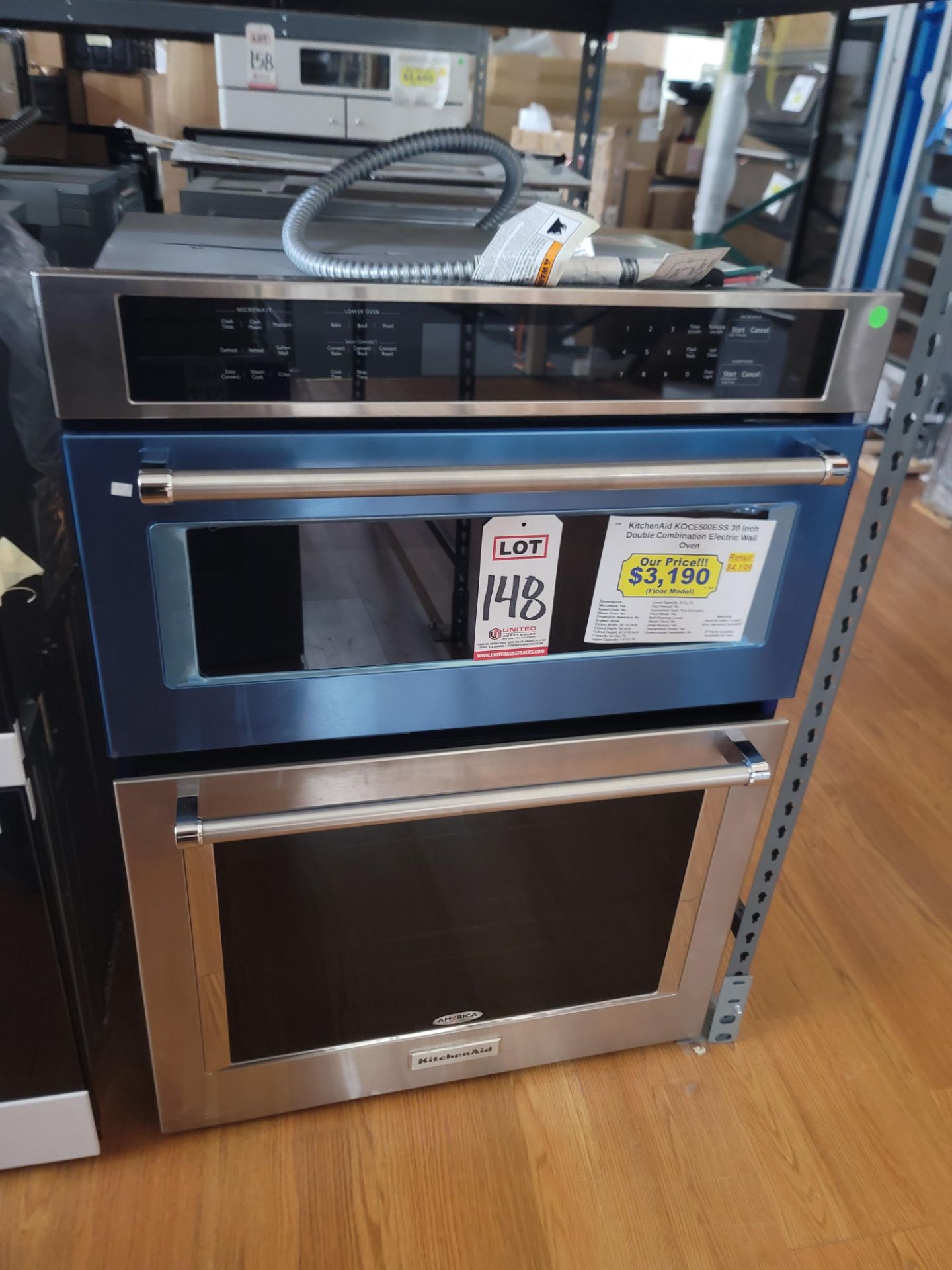 KITCHENAID 30" DOUBLE COMBINATION MICROWAVE & ELECTRIC WALL OVEN IN STAINLESS STEEL, CAPACITY: MICRO