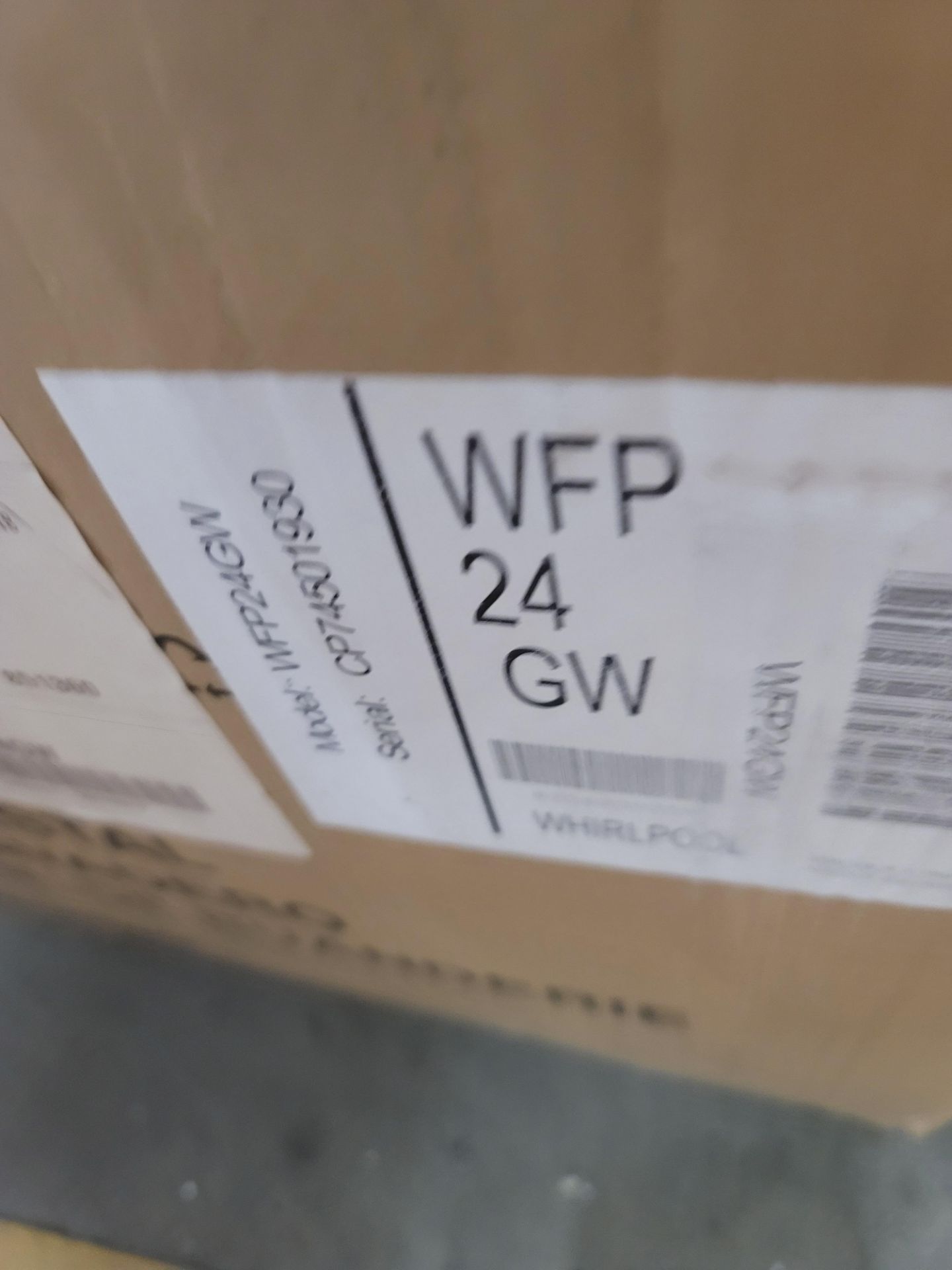 WHIRLPOOL 24" LAUNDRY PEDESTAL W/ 12" HT, IN WHITE, MODEL WFP24GW, IN ORIGINAL CARTON - Image 2 of 2