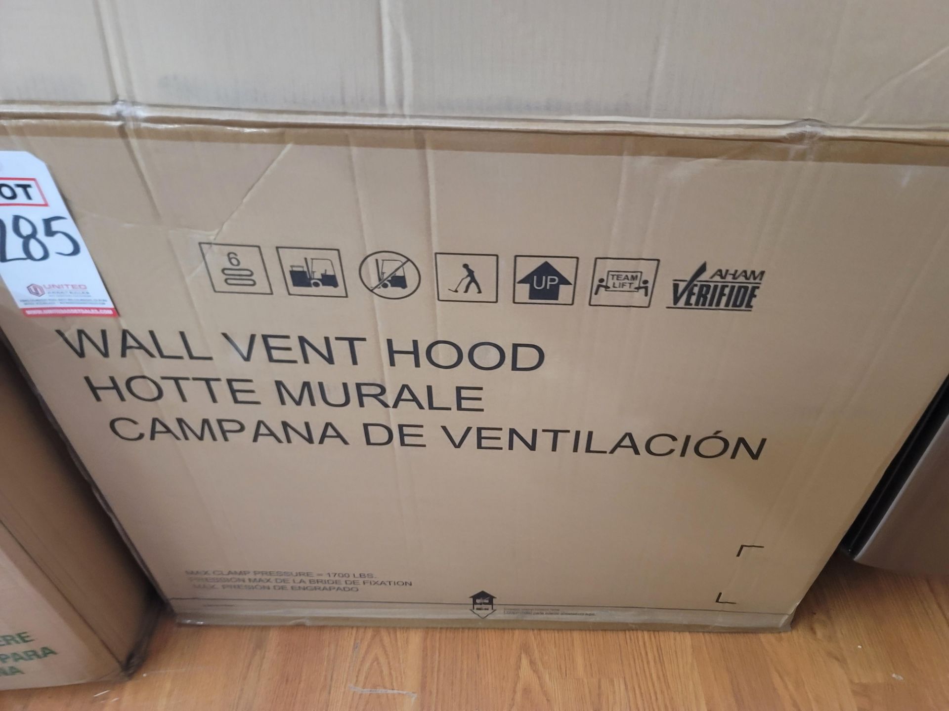 KITCHENAID COMMERCIAL STYLE 30" WALL MOUNT CANOPY RANGE HOOD, MODEL UVW8301SLSS - Image 2 of 2