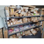 LOT - 8' SHELF UNIT W/ CONTENTS OF APPLIANCE REPLACEMENT PARTS