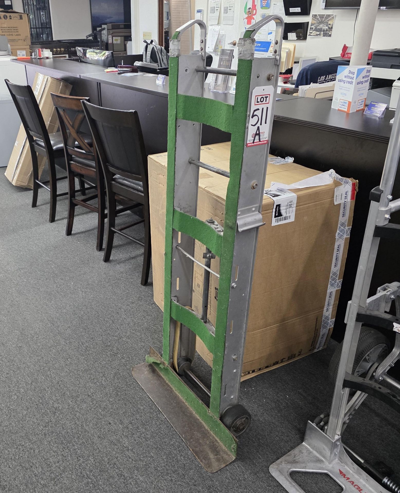 ALUMINUM REFRIGERATOR DOLLY, (DELAYED PICKUP UNTIL WEDNESDAY, FEBRUARY 18)