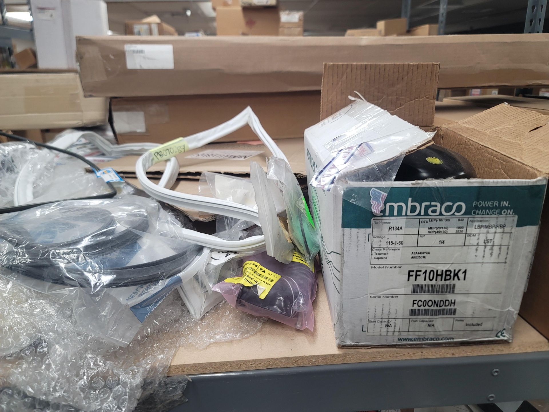 LOT - 8' SHELF UNIT W/ CONTENTS OF APPLIANCE REPLACEMENT PARTS - Image 3 of 16