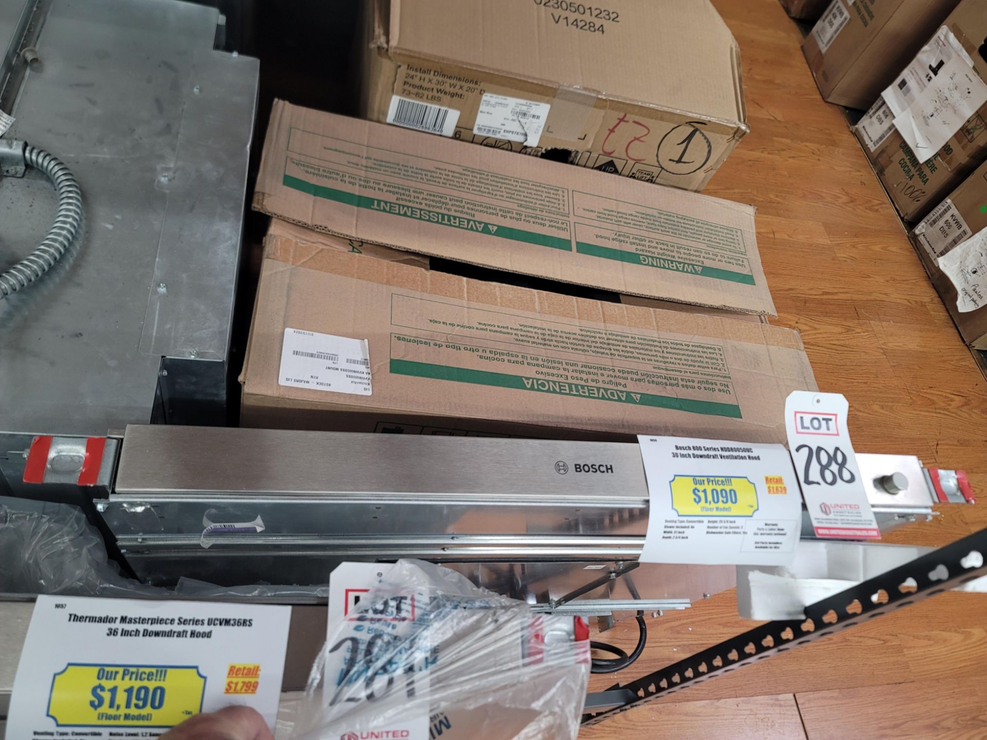 BOSCH 800 SERIES 30" DOWNDRAFT VENTILATION HOOD, MODEL HDD80050UC