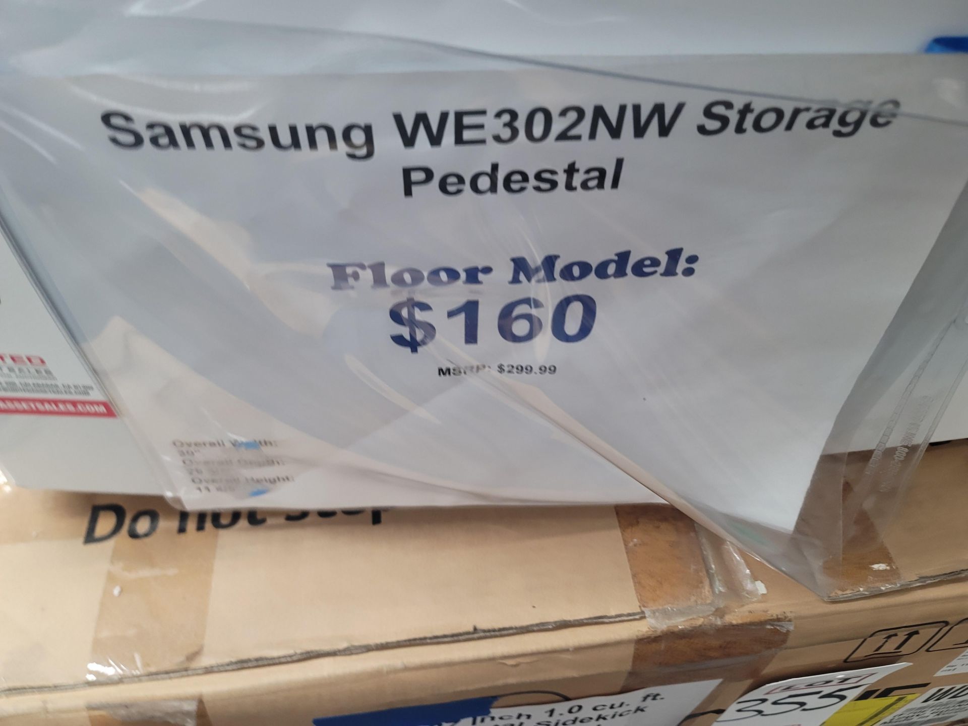 SAMSUNG 30" LAUNDRY PEDESTAL W/ 11-4/5" HT, IN WHITE, MODEL WE302NW - Image 2 of 2