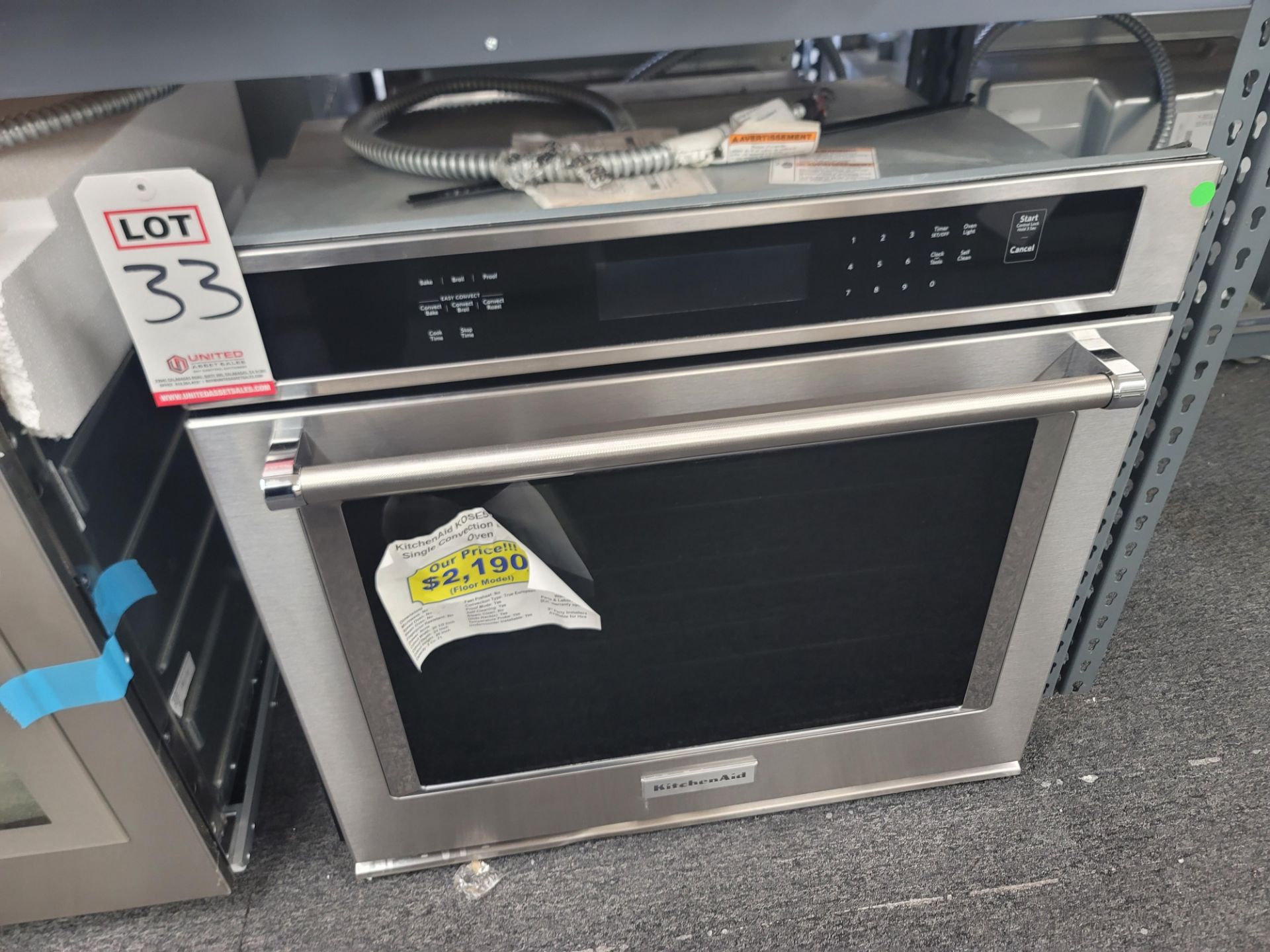 KITCHENAID 30" SINGLE CONVECTION ELECTRIC WALL OVEN W/ 5.0 CU. FT. CAPACITY IN STAINLESS STEEL,