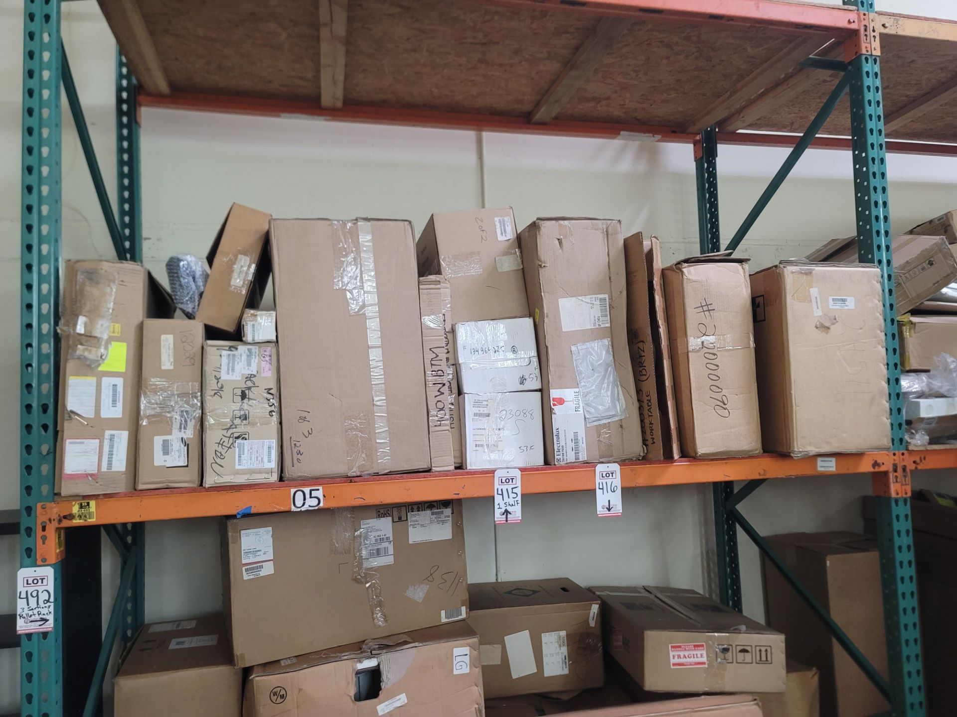 LOT - (1) SHELF OF BOXED APPLIANCE REPLACEMENT PARTS, APPROX. (15) CARTONS