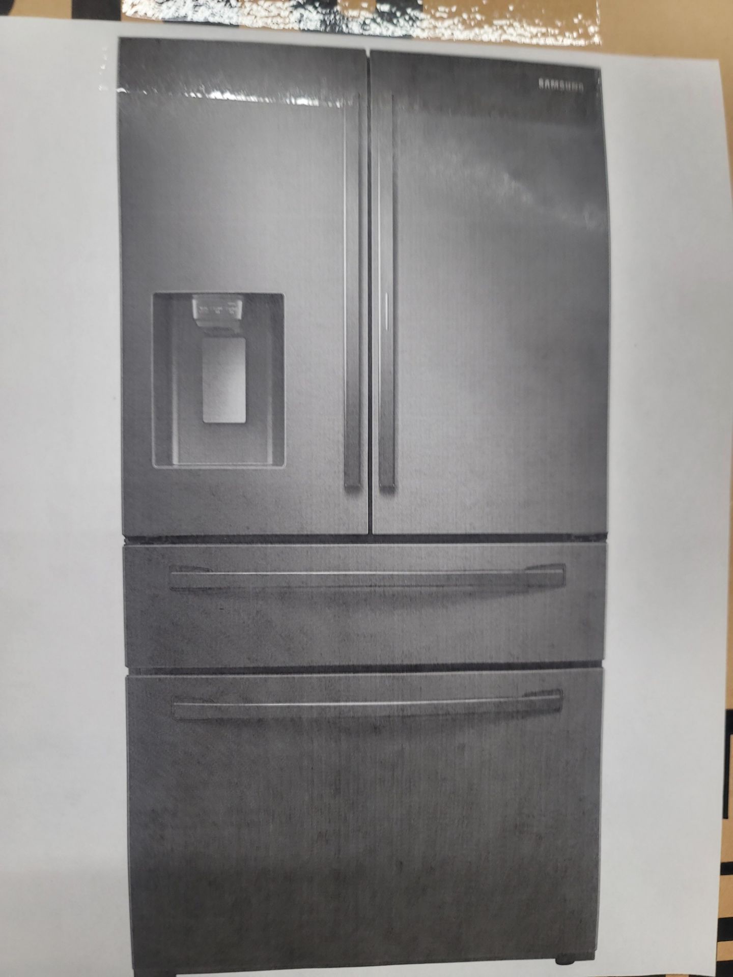 SAMSUNG 36" COUNTER DEPTH 4-DOOR FRENCH DOOR 12.8 CU. FT. REFRIGERATOR / 6.5 CU. FT. FREEZER / 22. - Image 2 of 3