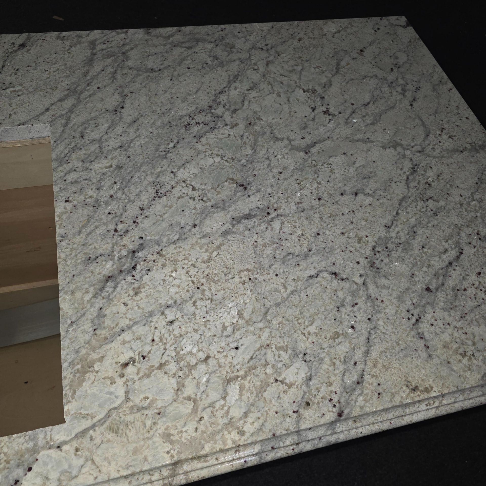 BROWN ISLAND CABINET BUILT FOR 24" DISHWASHER OR TRASH COMPACTOR, W/ 75-1/2" X 34-1/2" X 1-1/4" - Image 2 of 5