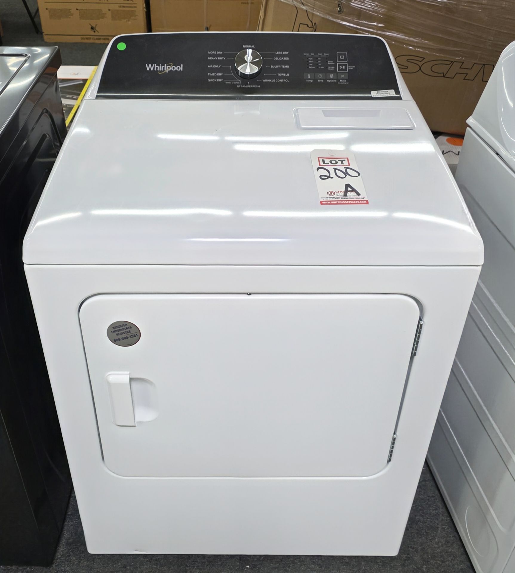 WHIRLPOOL 29" ELECTRIC DRYER IN WHITE, MODEL WED5050LW1