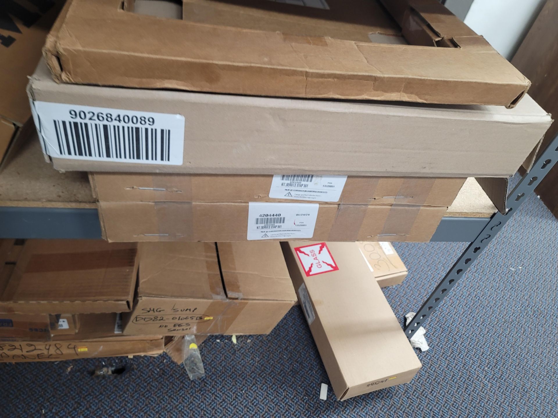 LOT - 8' SHELF UNIT W/ CONTENTS OF APPLIANCE REPLACEMENT PARTS - Image 10 of 20