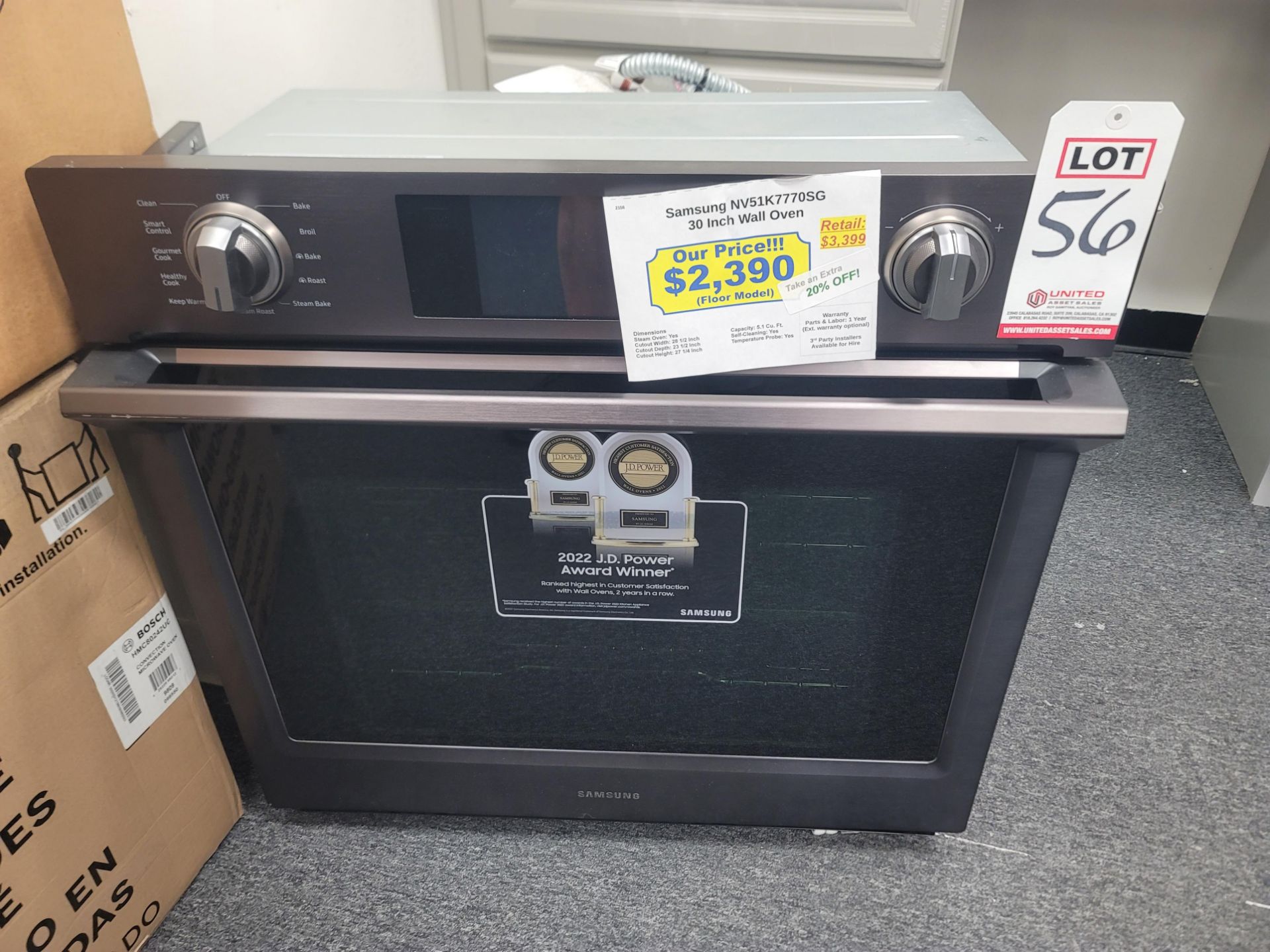 SAMSUNG 30" SINGLE ELECTRIC WALL OVEN W/ 5.1 CU. FT. CAPACITY IN STAINLESS STEEL, MODEL NV51K7770SG