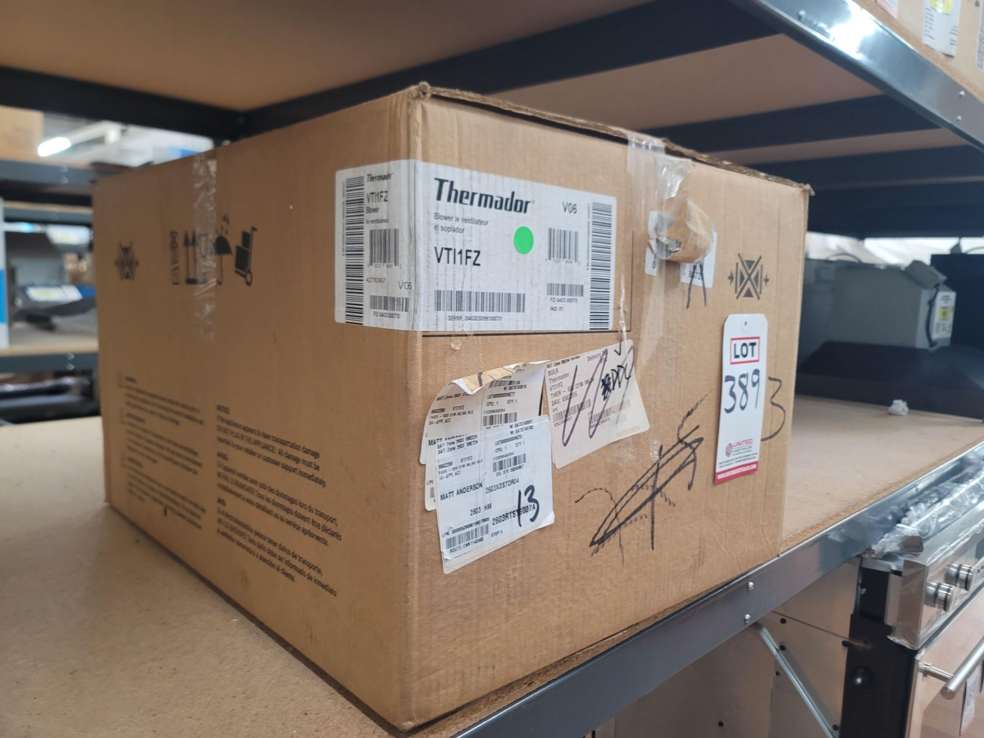 THERMADOR 600 CFM INLINE BLOWER, MODEL VTI1FZ, IN ORIGINAL CARTON