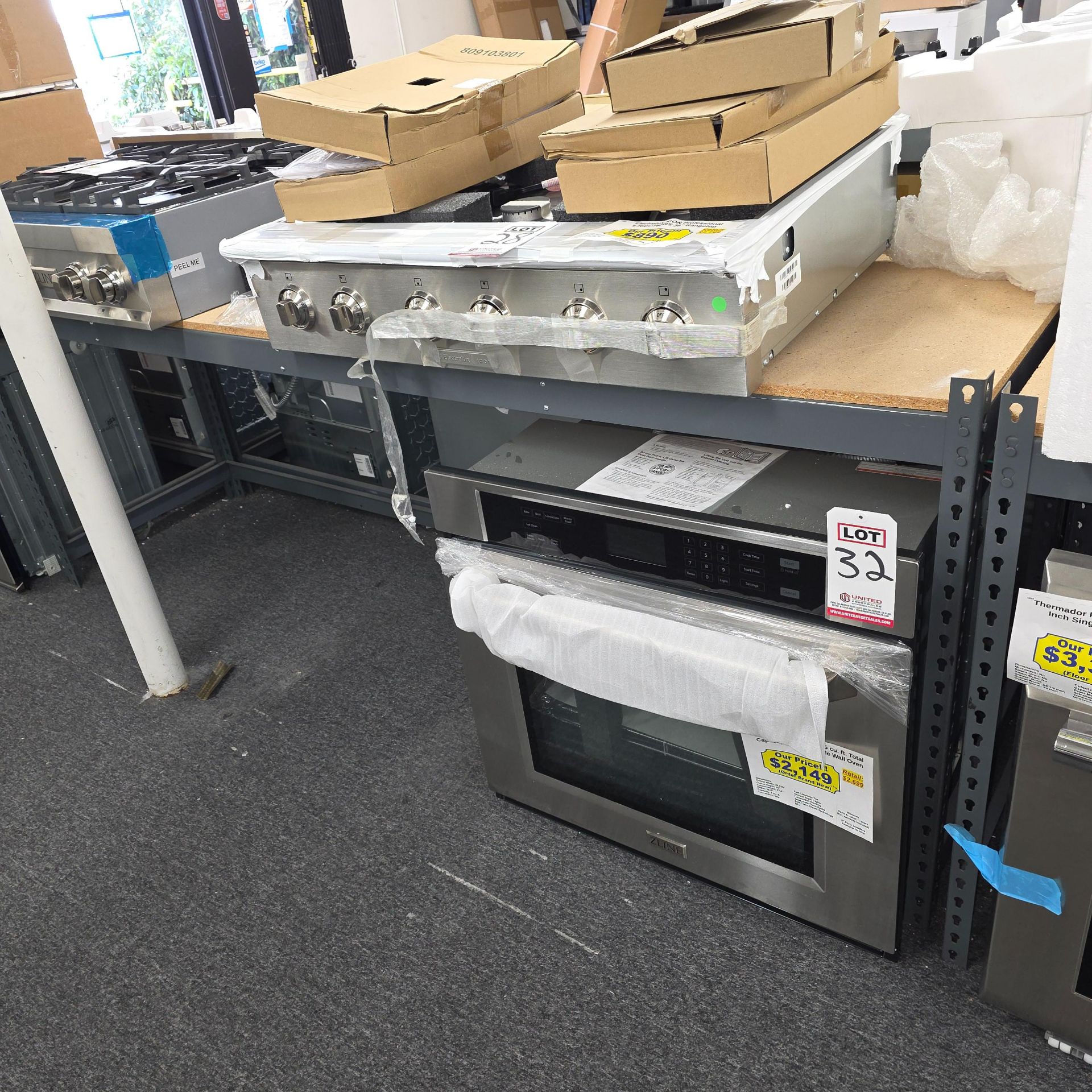 LOT - (6) SHELF UNITS, 8' X 2' X 3' HT, CONTENTS NOT INCLUDED, (DELAYED PICKUP UNTIL WEDNESDAY, - Image 2 of 3