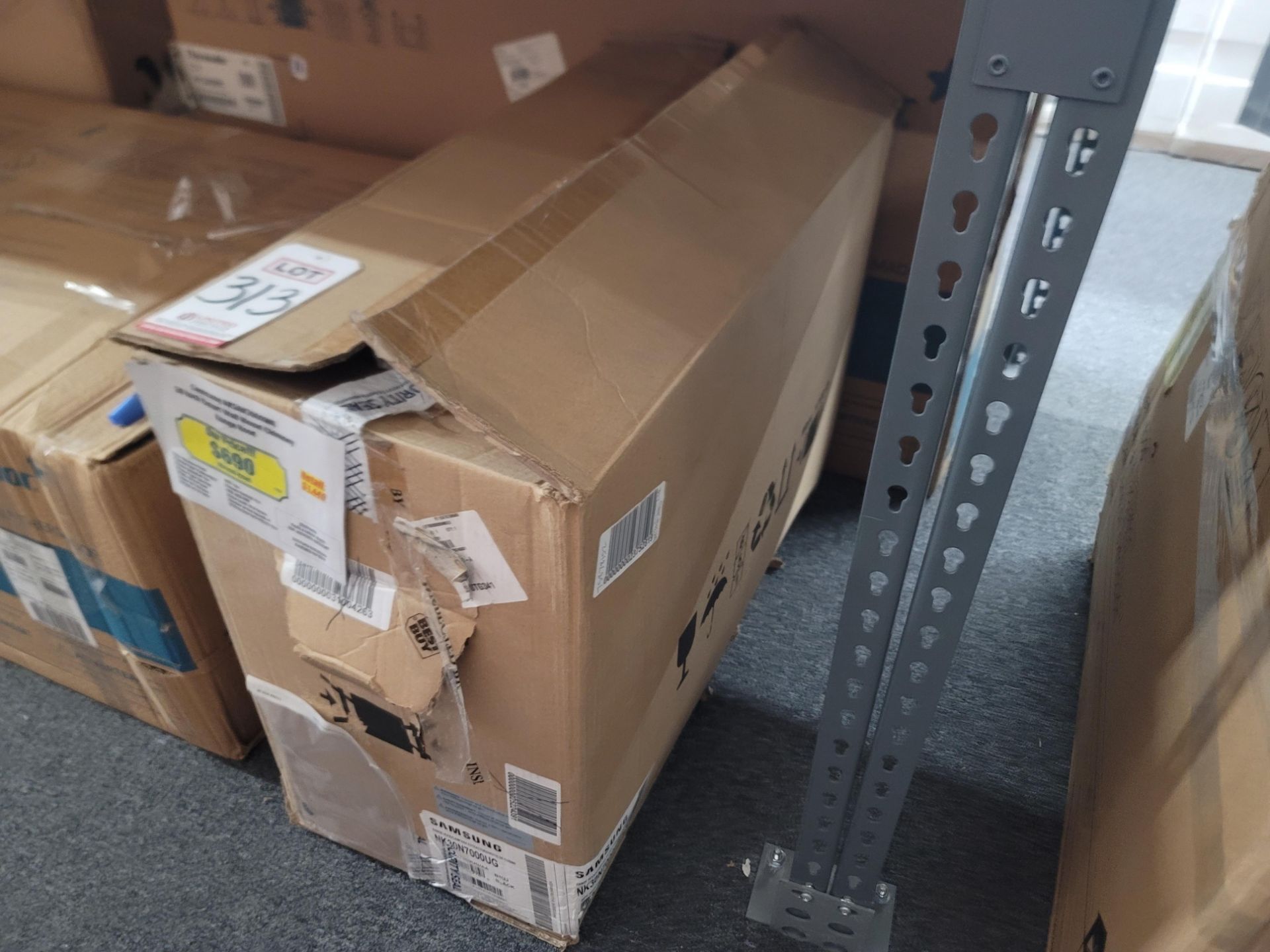 SAMSUNG 30" SMART WALL MOUNT CHIMNEY RANGE HOOD, MODEL NK30K7000WG, IN ORIGINAL CARTON