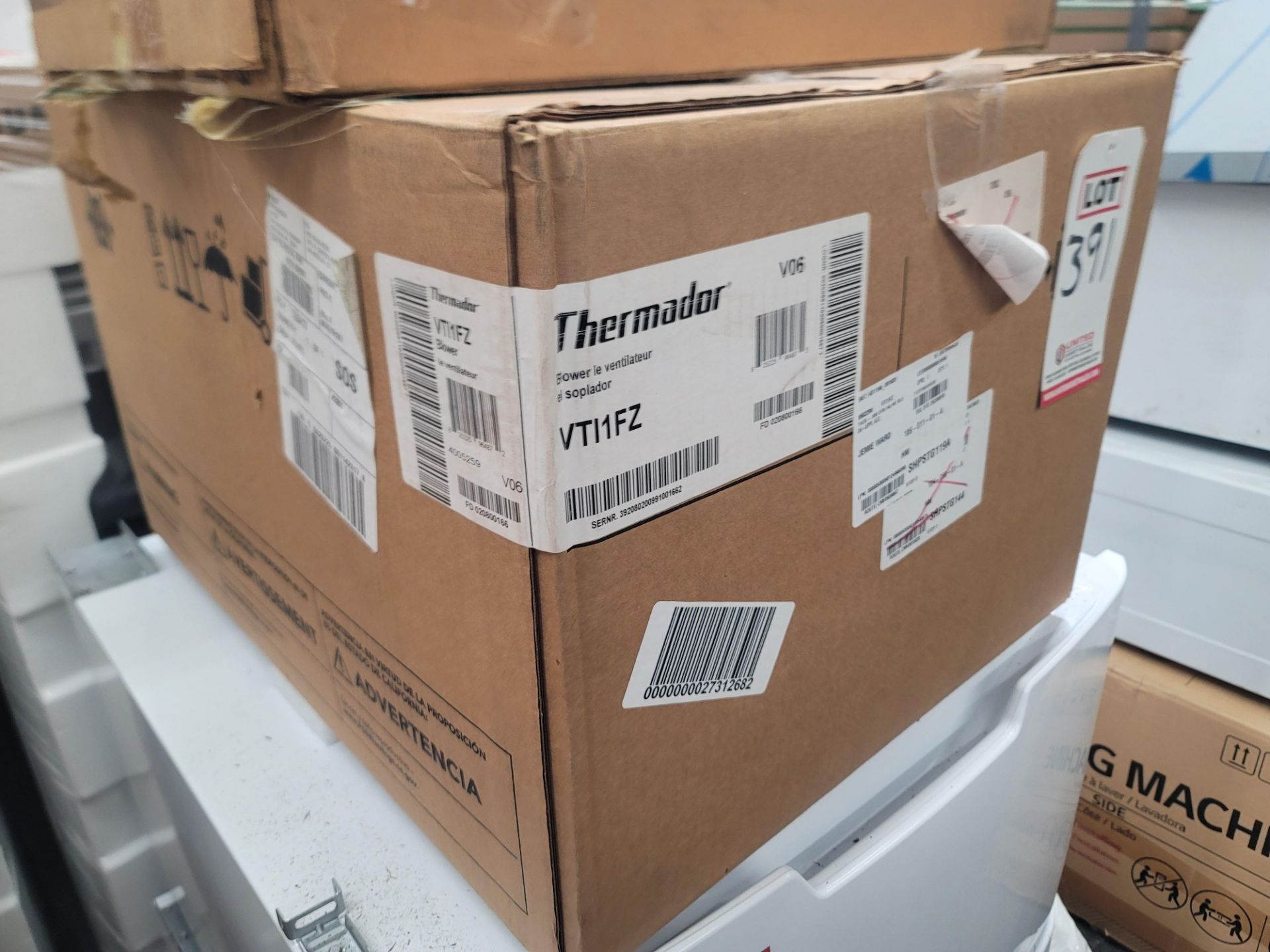 THERMADOR 600 CFM INLINE BLOWER, MODEL VTI1FZ, IN ORIGINAL CARTON