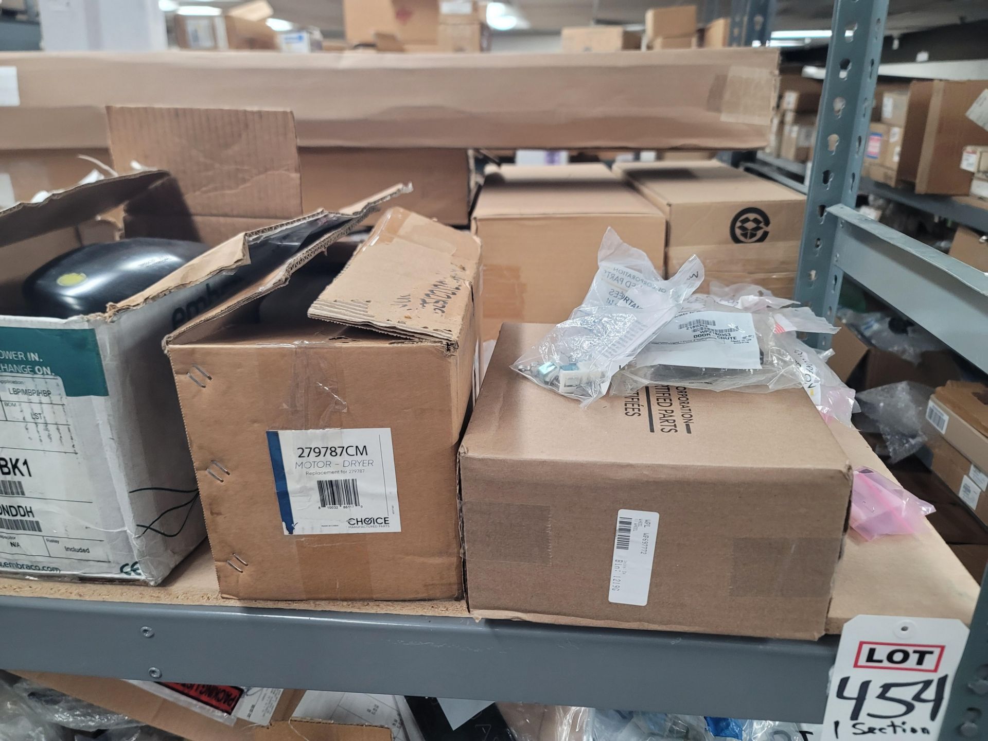 LOT - 8' SHELF UNIT W/ CONTENTS OF APPLIANCE REPLACEMENT PARTS - Image 2 of 16