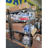 LOT - SHELF UNIT, 3' X 4', W/ CONTENTS OF CAR PARTS
