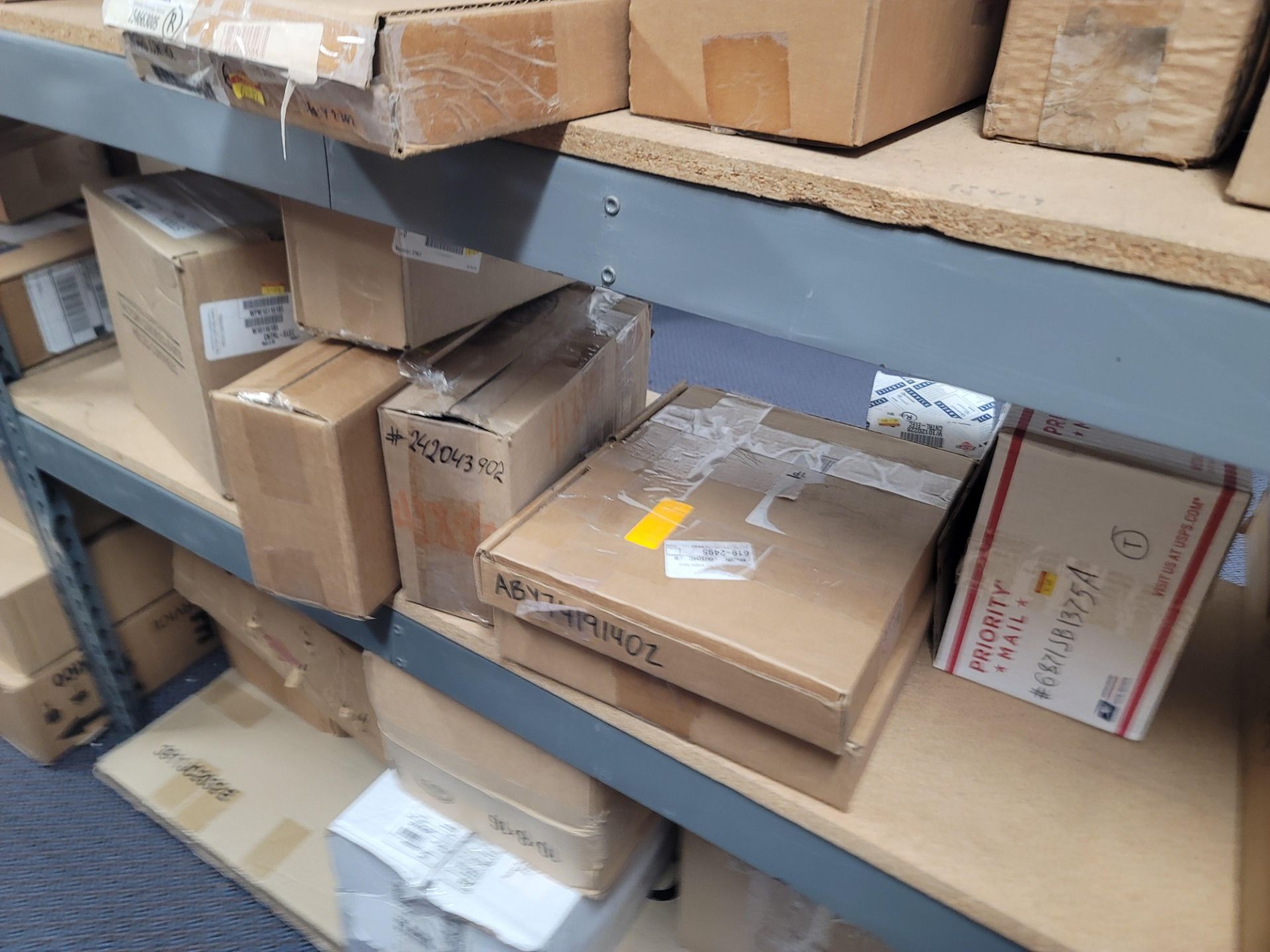 LOT - 8' SHELF UNIT W/ CONTENTS OF APPLIANCE REPLACEMENT PARTS - Image 10 of 26