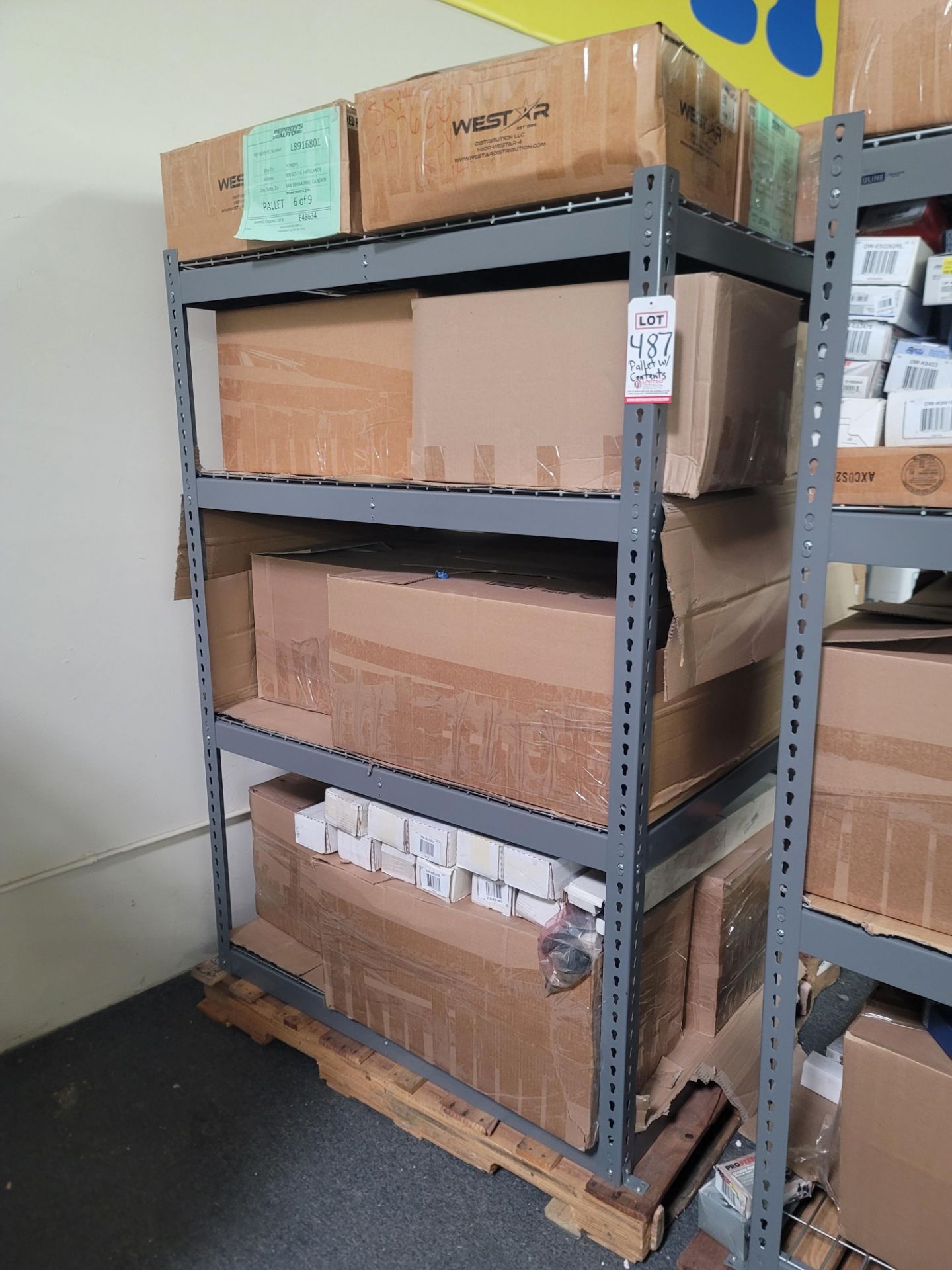 LOT - SHELF UNIT, 3' X 4', W/ CONTENTS OF CAR PARTS - Image 2 of 8