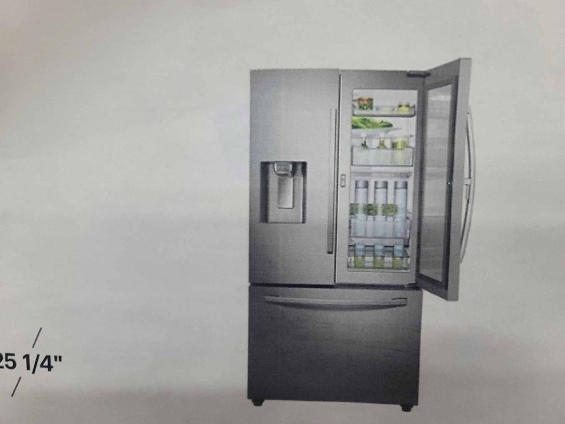 SAMSUNG 36" COUNTER DEPTH FRENCH DOOR 15.6 CU. FT. REFRIGERATOR / 6.9 CU. FT. FREEZER / 22.5 CU. FT. - Image 2 of 3