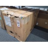 THERMADOR LOW PROFILE ISLAND MOUNT CHIMNEY RANGE HOOD, MODEL HPIN42HS, IN ORIGINAL CARTON