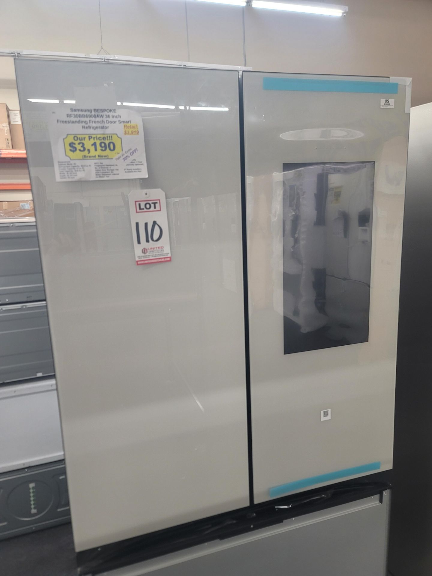 SAMSUNG BESPOKE 36" SMART FREESTANDING FRENCH DOOR 20.8 CU. FT. REFRIGERATOR / 9.0 CU. FT. FREEZER / - Image 2 of 8