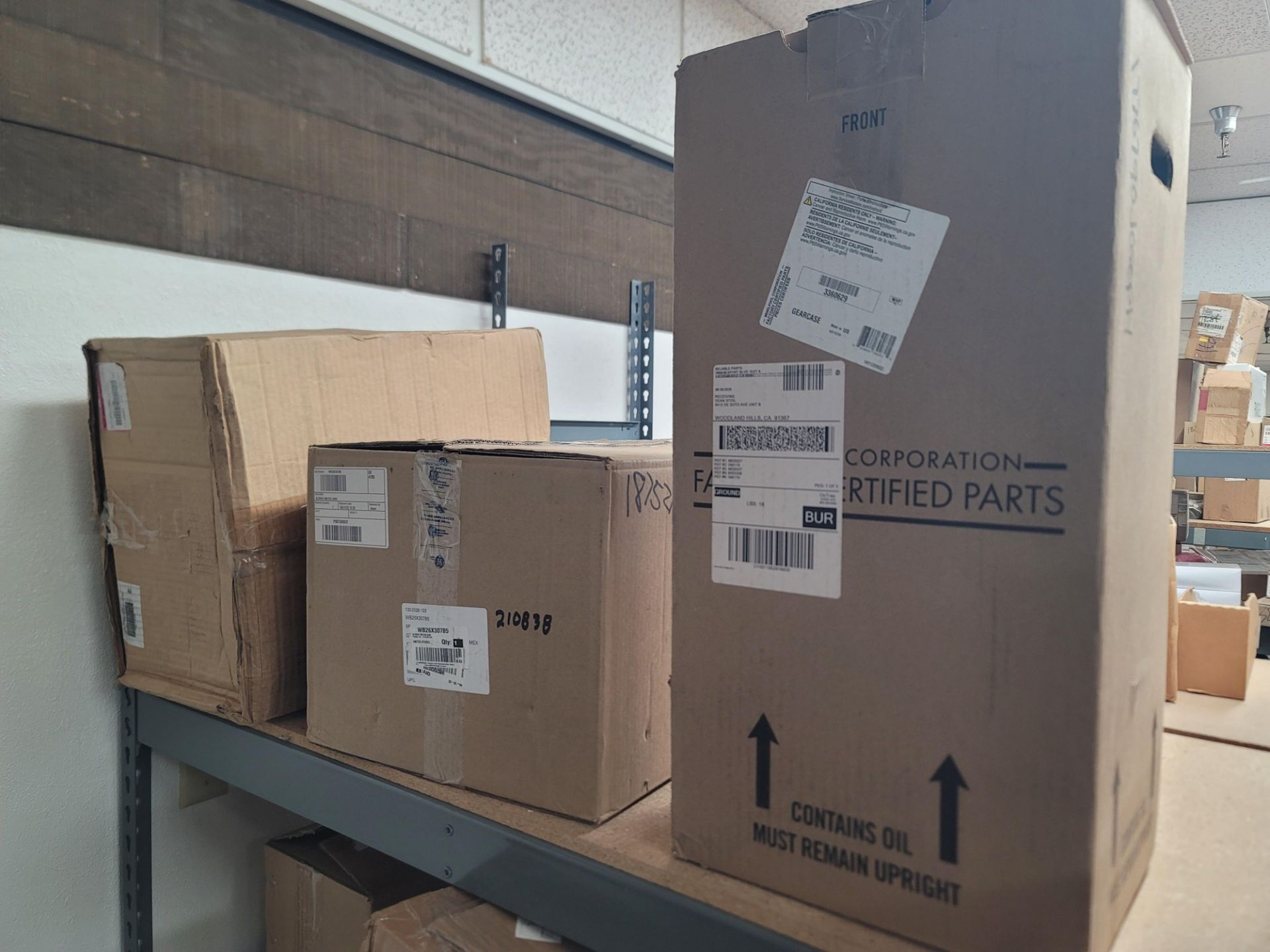 LOT - 8' SHELF UNIT W/ CONTENTS OF APPLIANCE REPLACEMENT PARTS - Image 4 of 16