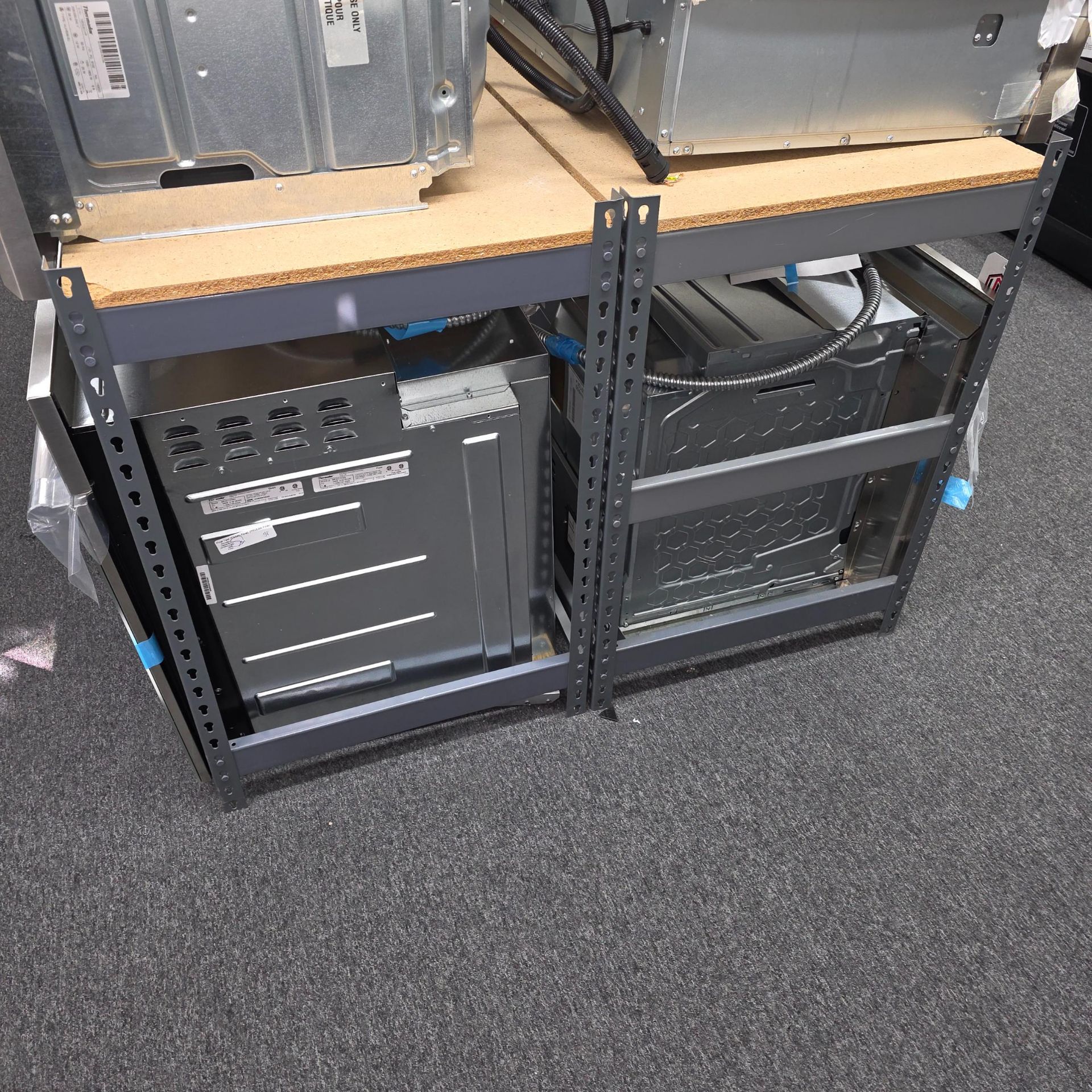 LOT - (4) SHELF UNITS, 8' X 2' X 3' HT, CONTENTS NOT INCLUDED, (DELAYED PICKUP UNTIL WEDNESDAY, - Image 4 of 4