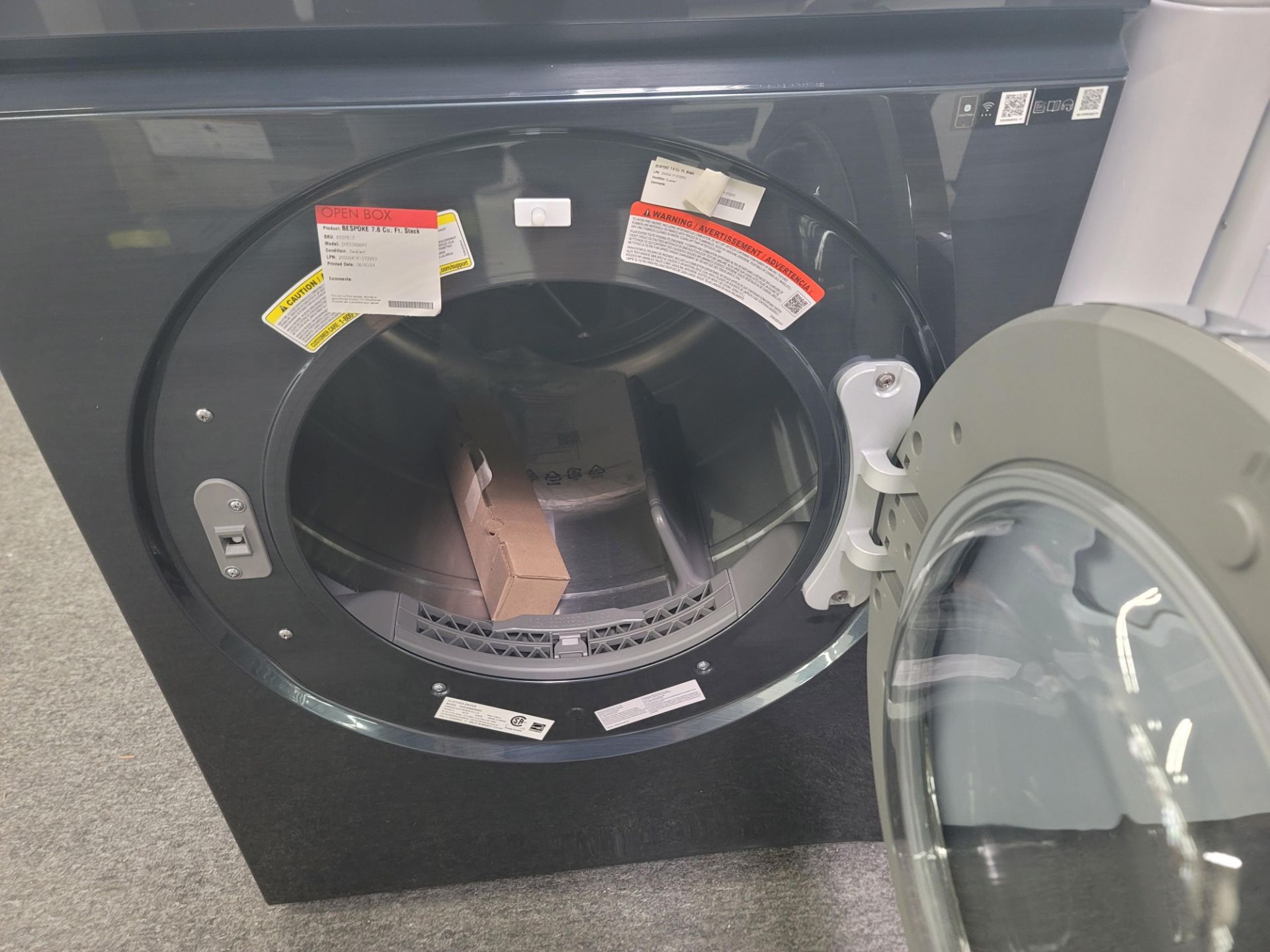 SAMSUNG BESPOKE 27" SMART ELECTRIC DRYER IN BLACK, 7.6 CU. FT. CAPACITY, STACKABLE, MODEL - Image 2 of 3