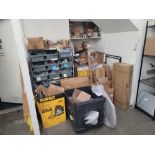 LOT - CONTENTS OF CORNER UNDER STAIRS, TO INCLUDE SHELF UNIT AND ALL APPLIANCE REPLACEMENT PARTS