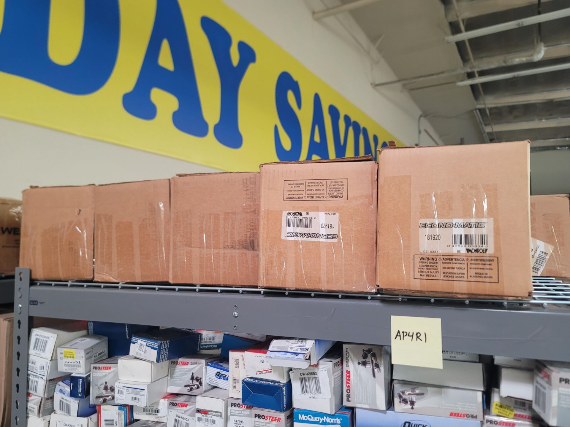 LOT - SHELF UNIT, 3' X 4', W/ CONTENTS OF CAR PARTS - Image 2 of 7