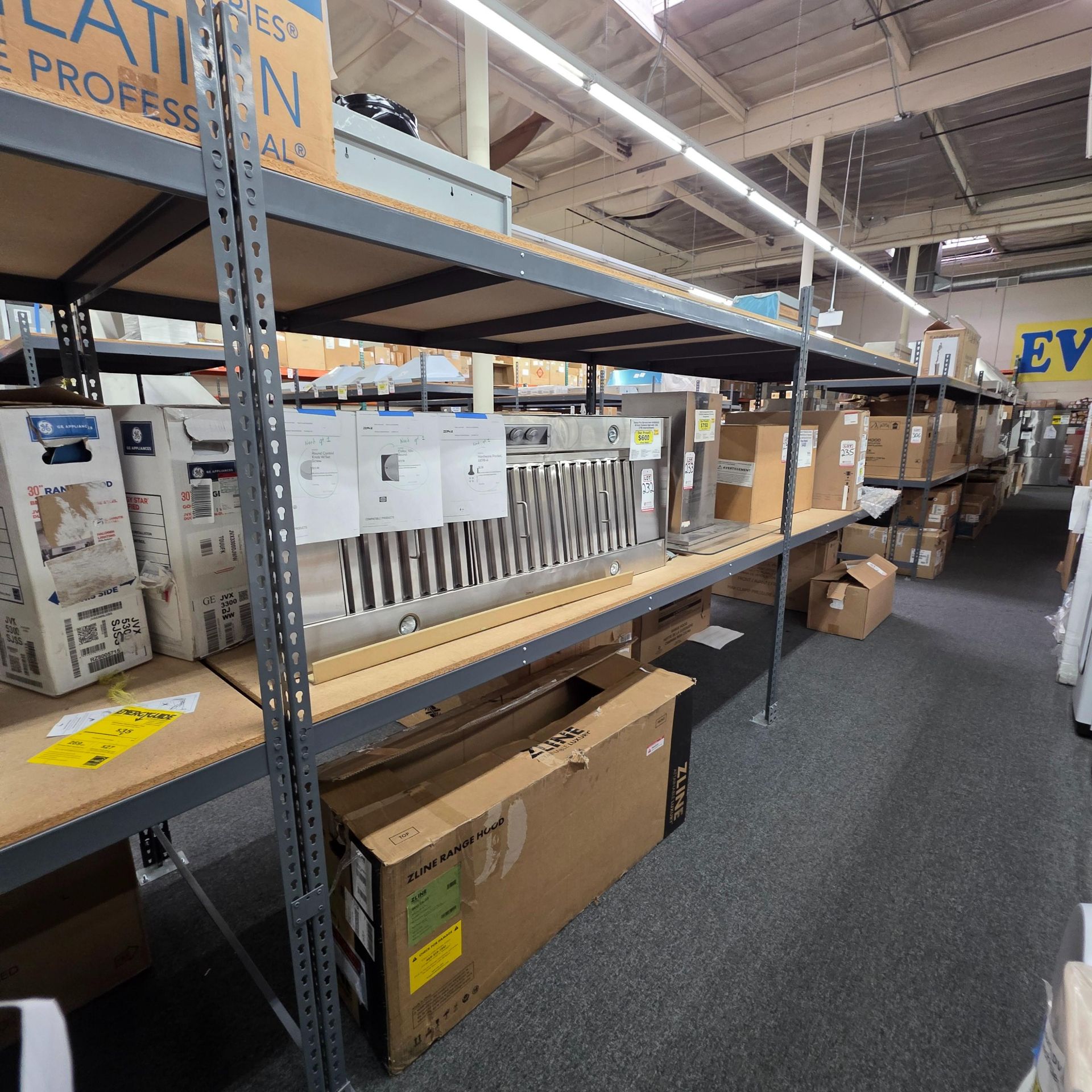 LOT - (4) SHELF UNITS, 8' X 4' X 7' HT, CONTENTS NOT INCLUDED, (DELAYED PICKUP UNTIL WEDNESDAY, - Image 3 of 5