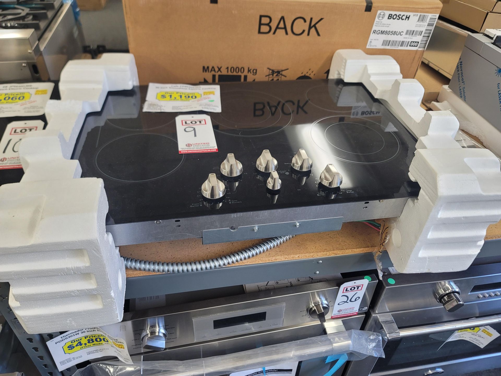 CAFE 30" SMOOTHTOP ELECTRIC COOKTOP W/ (5) BURNERS, MODEL CP9530SJSS