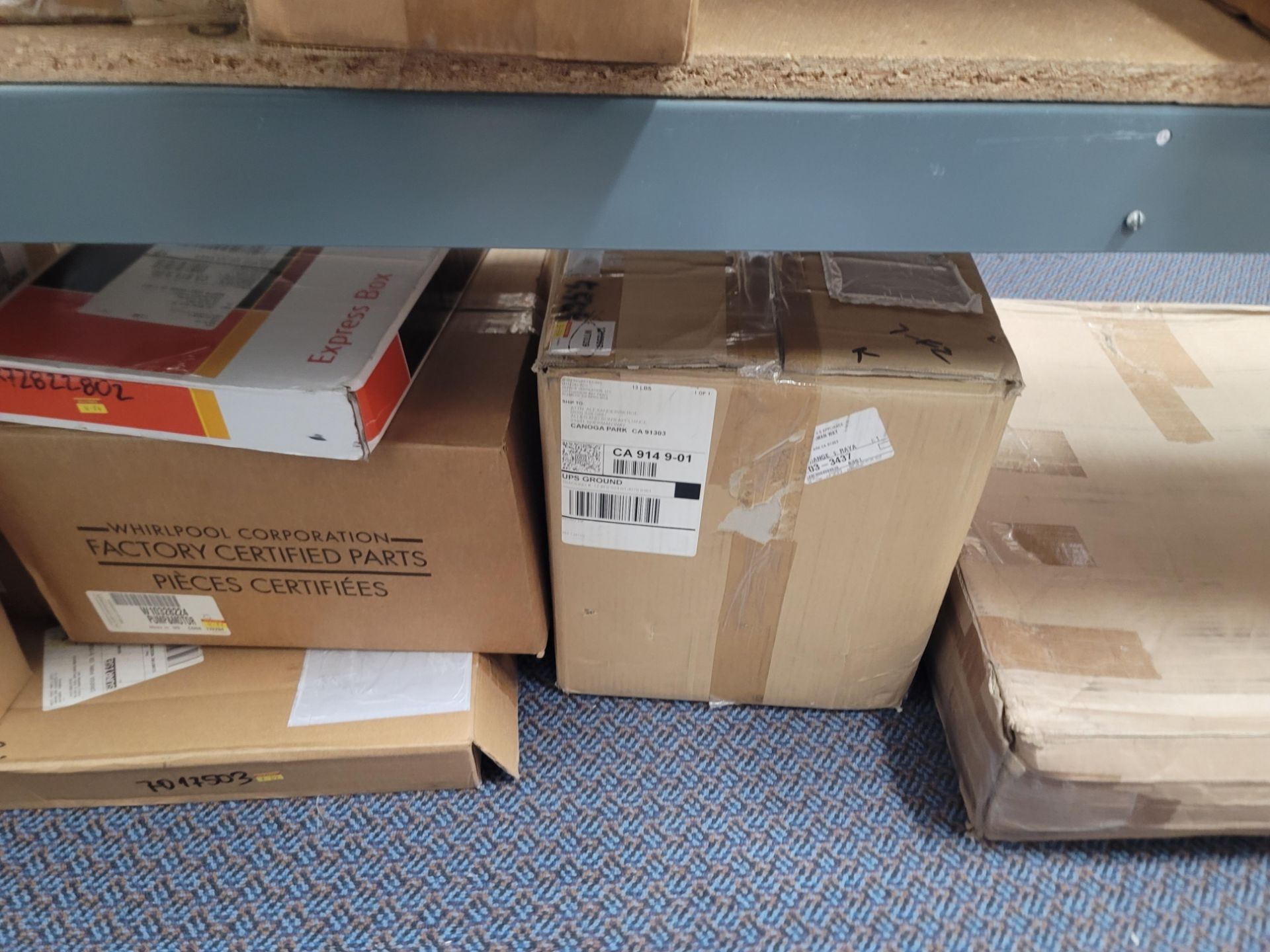 LOT - 8' SHELF UNIT W/ CONTENTS OF APPLIANCE REPLACEMENT PARTS - Image 17 of 18