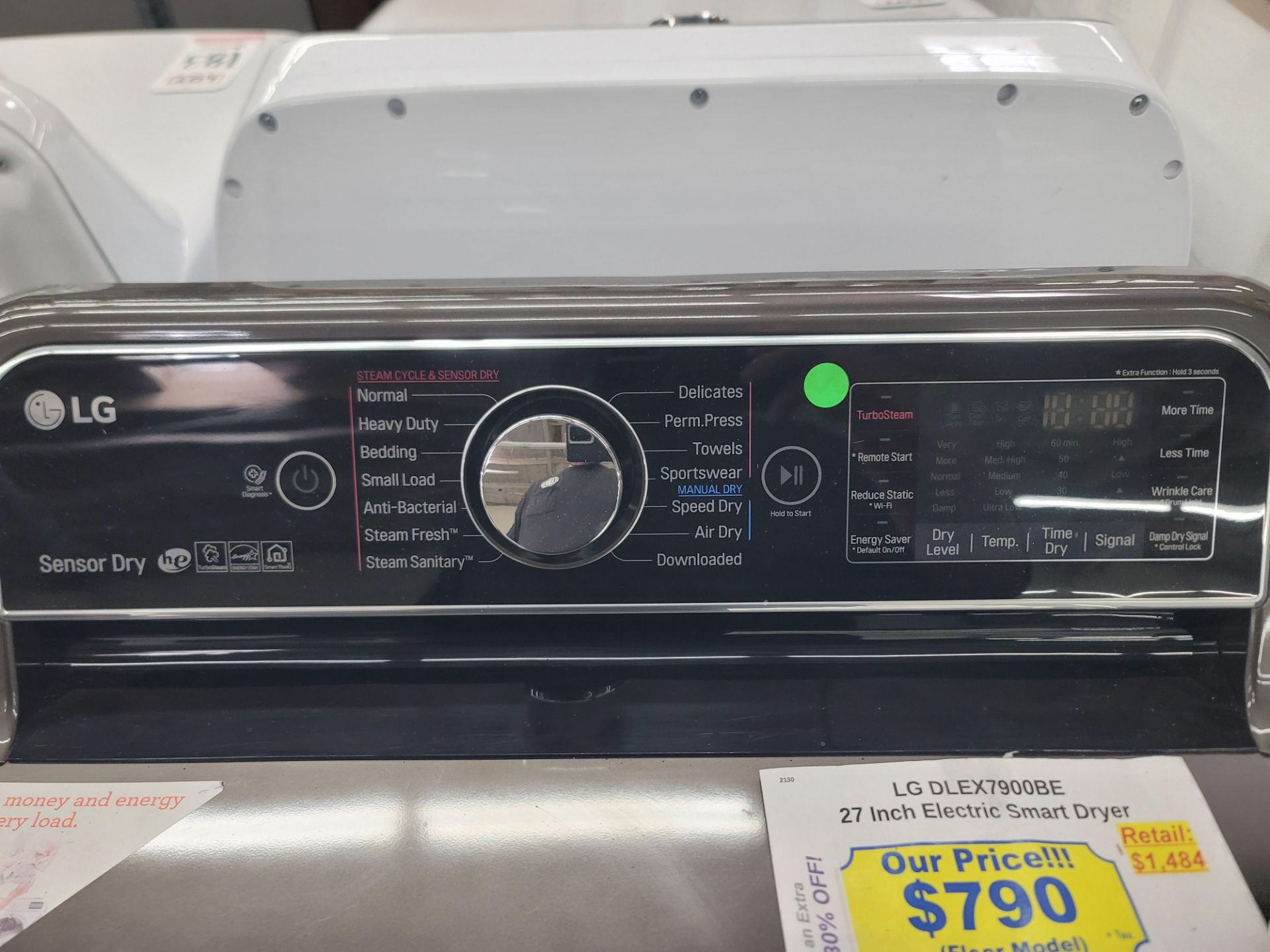 LG 27" ELECTRIC SMART DRYER IN BLACK, 7.3 CU. FT. CAPACITY, MODEL DLEX7900BE - Image 3 of 4