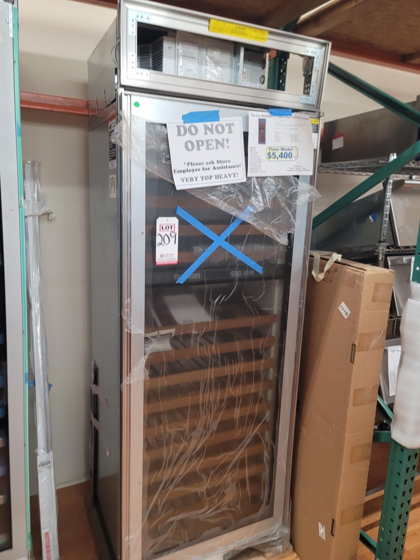 SUB-ZERO 30" BUILT-IN DUAL ZONE WINE COOLER W/ 147-BOTTLE CAPACITY, MODEL WS30ORH