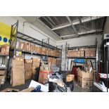 LOT - (3) 12' SECTIONS OF PALLET RACKING, APPROX. 12' X 4' X 15-1/2" HT., WIRE DECKING, CONTENTS NOT