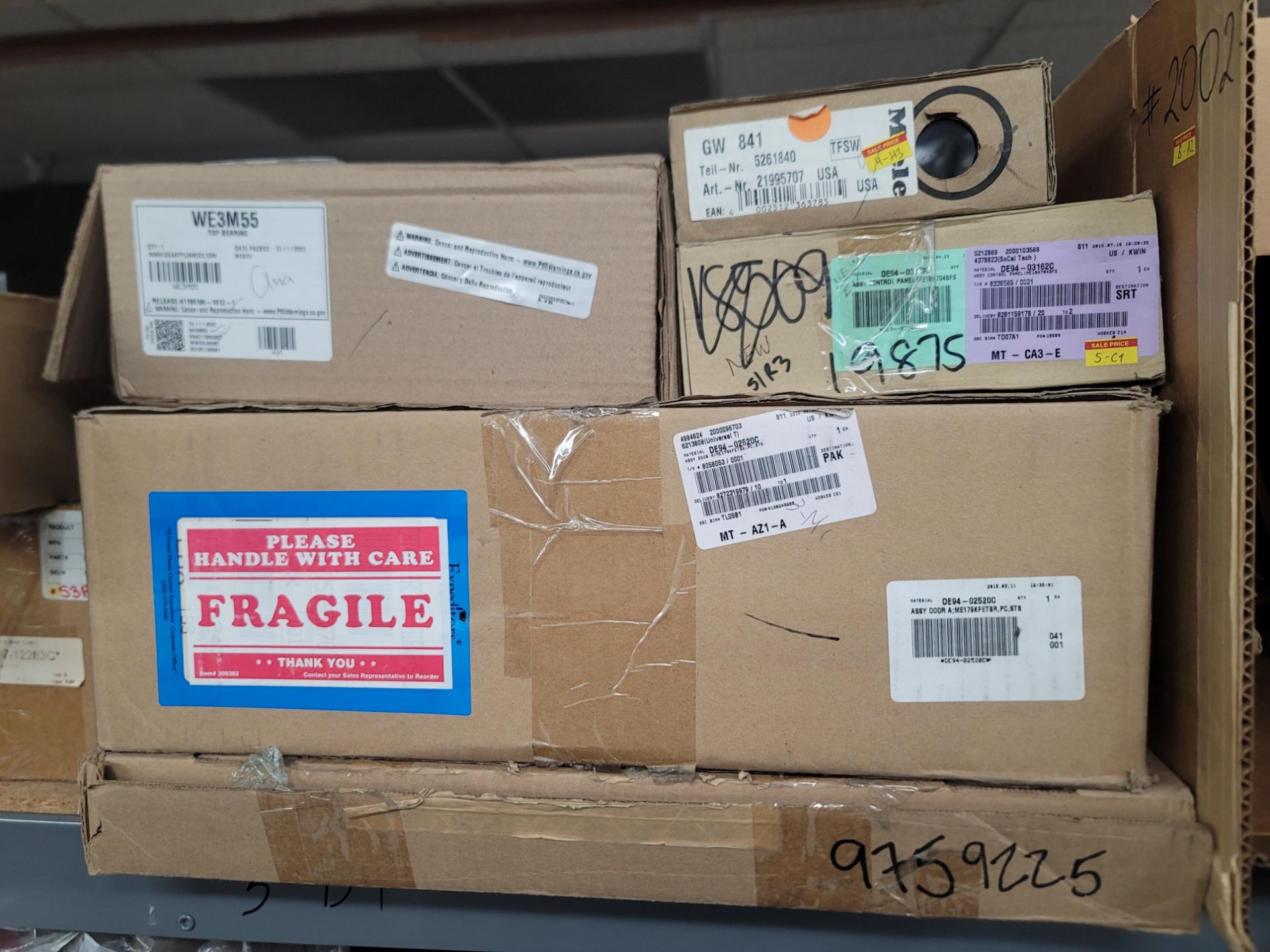 LOT - 8' SHELF UNIT W/ CONTENTS OF APPLIANCE REPLACEMENT PARTS - Image 4 of 20