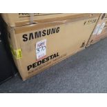 SAMSUNG 27" LAUNDRY PEDESTAL W/ 14.2" HT, IN BLACK STAINLESS STEEL, MODEL WE402NV, IN ORIGINAL